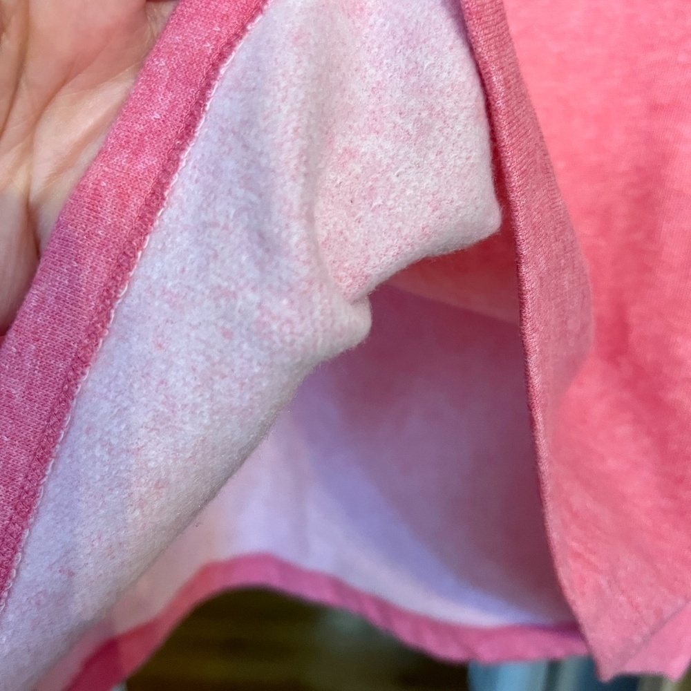 NWT T by Talbots Featherweight Fleece Shawl Neck Pullover Heather Pink Size XL - Picture 2 of 2
